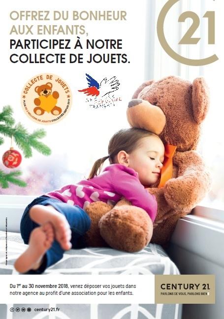 Collecte des jouets 2018 par CENTURY 21 Riquelme Immobilier MONTAUBAN pour le secours populaire Français