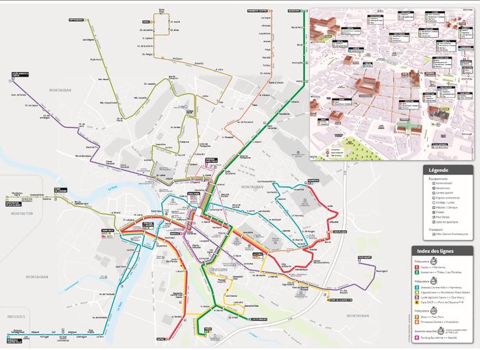 Nouvelle cart du réseau urbain de Montauban sept 2018