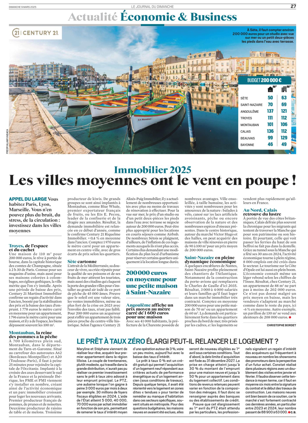 Article du JDD de mars 2025 Riquelme Immobilier Montauban