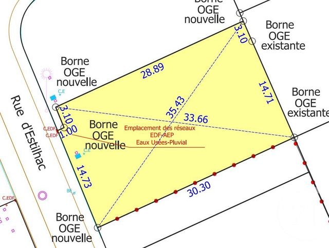 terrain à vendre - 533.0 m2 - CORBARIEU - 82 - MIDI-PYRENEES - Century 21 Riquelme Immobilier