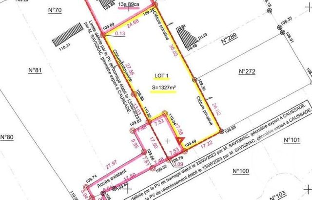 terrain à vendre - 1459.0 m2 - ST ETIENNE DE TULMONT - 82 - MIDI-PYRENEES - Century 21 Riquelme Immobilier