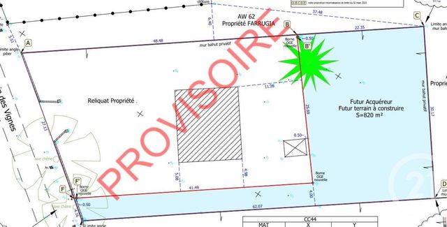 terrain à vendre - 820.0 m2 - ST ETIENNE DE TULMONT - 82 - MIDI-PYRENEES - Century 21 Riquelme Immobilier