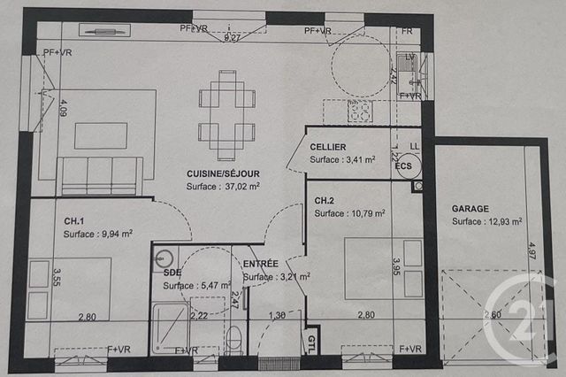 maison à vendre - 3 pièces - 69.81 m2 - MONTAUBAN - 82 - MIDI-PYRENEES - Century 21 Riquelme Immobilier