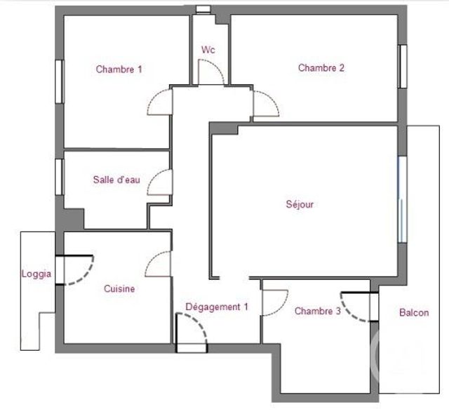 Appartement T4 à vendre - 4 pièces - 80.02 m2 - MONTAUBAN - 82 - MIDI-PYRENEES - Century 21 Riquelme Immobilier