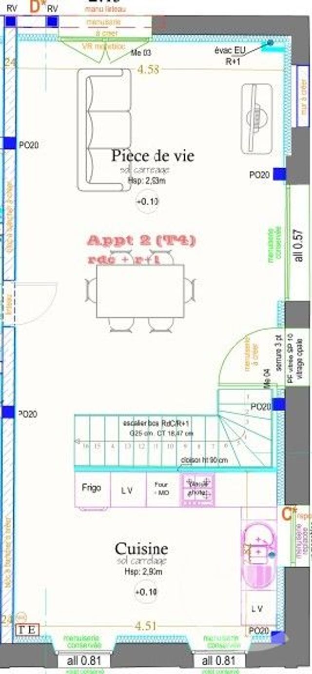 Appartement Duplex à vendre - 3 pièces - 71.81 m2 - MONTAUBAN - 82 - MIDI-PYRENEES - Century 21 Riquelme Immobilier
