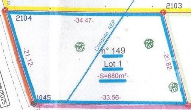 terrain à vendre - 680.0 m2 - NEGREPELISSE - 82 - MIDI-PYRENEES - Century 21 Riquelme Immobilier
